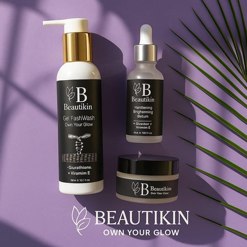 Beautikin Glow Boosting & Whitening Skincare Set Brightening Gel Wash, Serum & Cream - Twista Mall