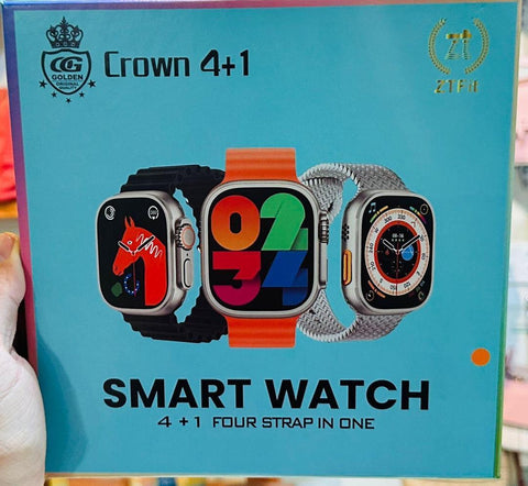 Customizable Smartwatch Bundle Crown Watch with Interchangeable Bands & Charger - Twista Mall
