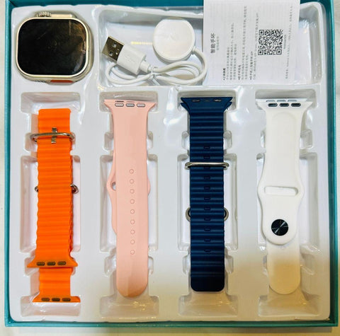Customizable Smartwatch Bundle Crown Watch with Interchangeable Bands & Charger - Twista Mall