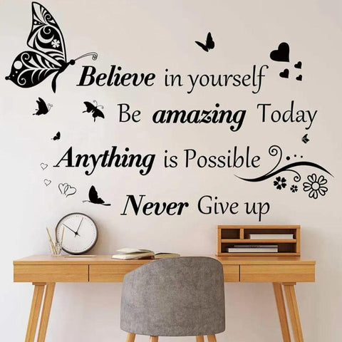 Motivational Wall Art Decal Positive Affirmations for Home, Office & Study Decor - Twista Mall