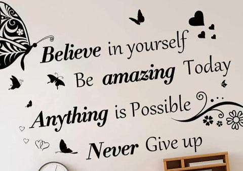 Motivational Wall Art Decal Positive Affirmations for Home, Office & Study Decor - Twista Mall