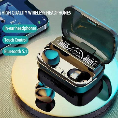 M10 Wireless TWS 5.1 Earbuds, With Built in 4000 Mah Battery Power Bank